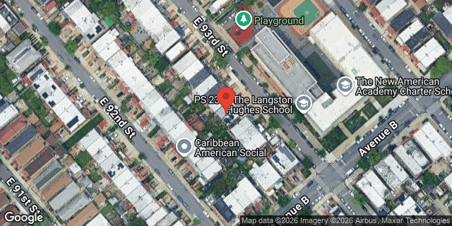 Aerial map of 668 EAST 93 STREET, Brooklyn