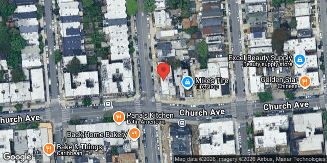 Aerial map of 3601 CHURCH AVENUE, Brooklyn