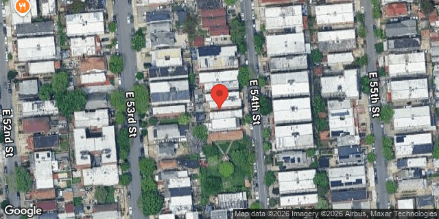 Aerial map of 302 EAST 54 STREET, Brooklyn