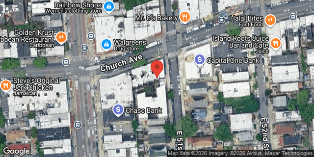 Aerial map of 5022 CHURCH AVENUE, Brooklyn