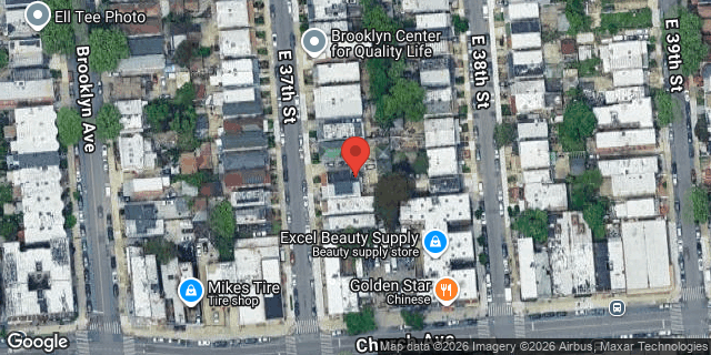 Aerial map of 221 EAST 37 STREET, Brooklyn