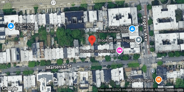 Aerial map of 161 MARTENSE STREET, Brooklyn