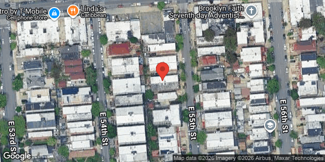 Aerial map of 252 EAST 55 STREET, Brooklyn
