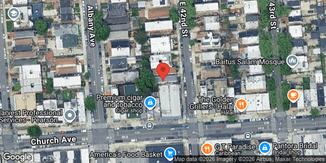Aerial map of 168 EAST 42 STREET, Brooklyn