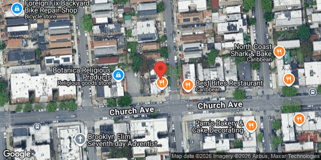 Aerial map of 4525 CHURCH AVENUE, Brooklyn