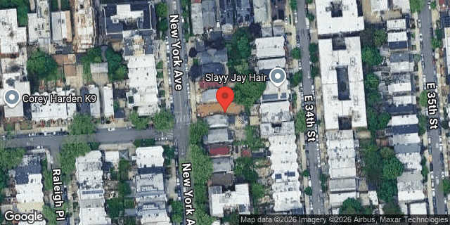 Aerial map of 885 NEW YORK AVENUE, Brooklyn