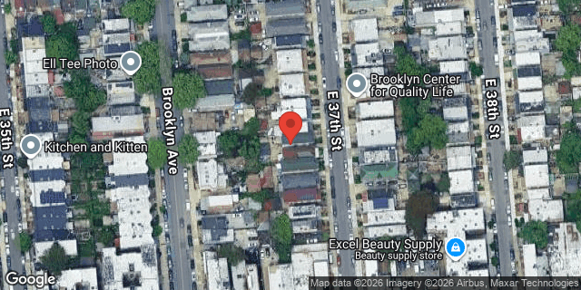 Aerial map of 212 EAST 37 STREET, Brooklyn