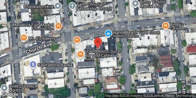 Aerial map of 5214 CHURCH AVENUE, Brooklyn