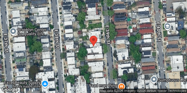 Aerial map of 214 EAST 39 STREET, Brooklyn
