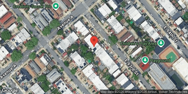 Aerial map of 626 EAST 93 STREET, Brooklyn