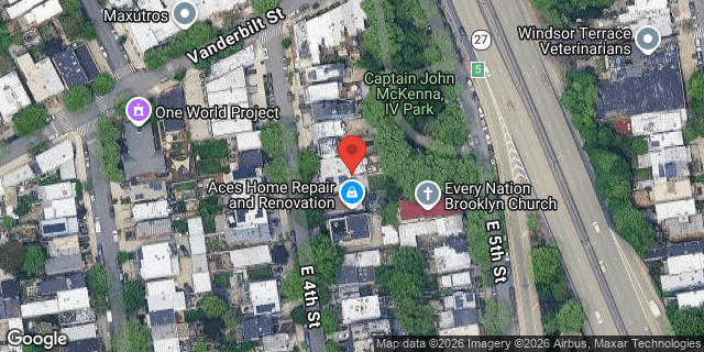 Aerial map of 25 EAST 4 STREET, Brooklyn