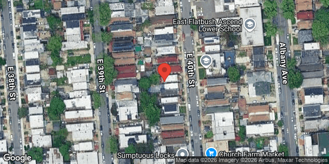 Aerial map of 146 EAST 40 STREET, Brooklyn