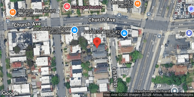 Aerial map of 156 EAST 57 STREET, Brooklyn