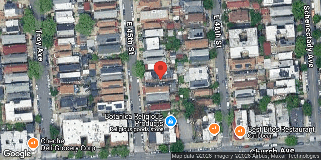 Aerial map of 389 EAST 45 STREET, Brooklyn