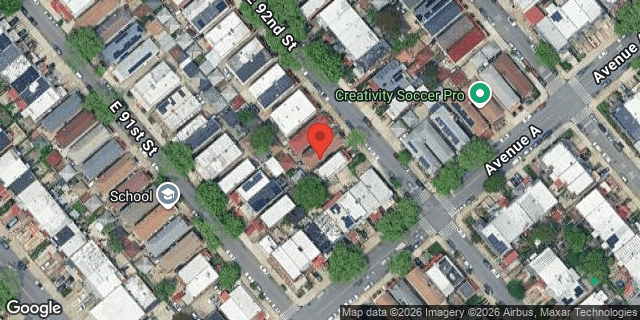 Aerial map of 598 EAST 92 STREET, Brooklyn