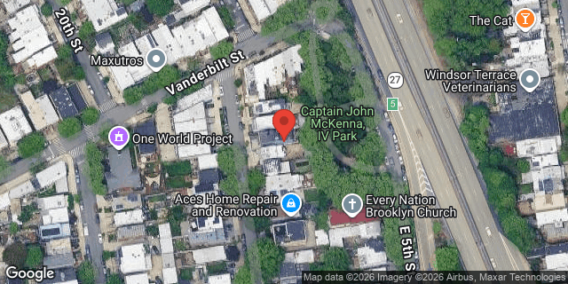 Aerial map of 13 EAST 4 STREET, Brooklyn