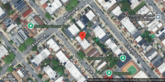 Aerial map of 623 EAST 93 STREET, Brooklyn