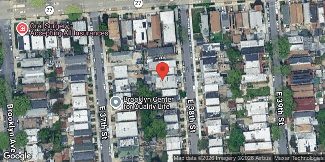 Aerial map of 198 EAST 38 STREET, Brooklyn