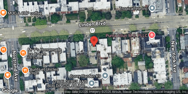Aerial map of 292 LINDEN BOULEVARD, Brooklyn