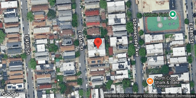 Aerial map of 381 EAST 46 STREET, Brooklyn