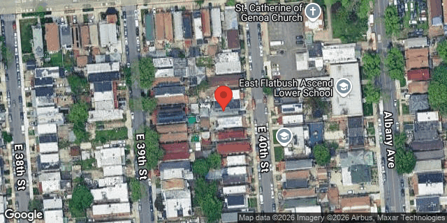 Aerial map of 132 EAST 40 STREET, Brooklyn