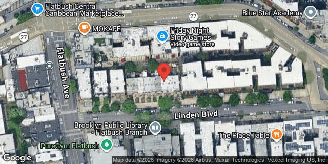 Aerial map of 29 LINDEN BOULEVARD, Brooklyn