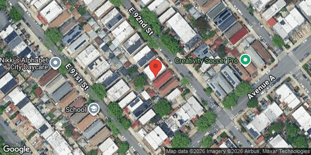 Aerial map of 592 EAST 92 STREET, Brooklyn