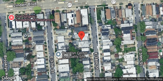 Aerial map of 196 EAST 38 STREET, Brooklyn
