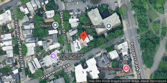 Aerial map of 811 GREENWOOD AVENUE, Brooklyn