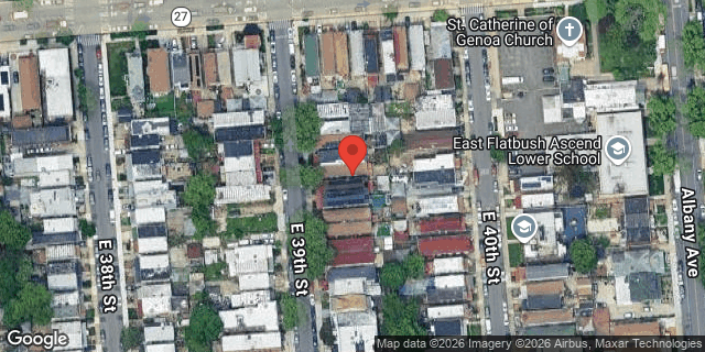 Aerial map of 195 EAST 39 STREET, Brooklyn