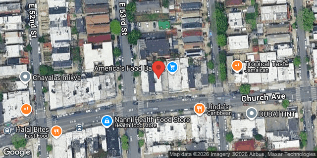 Aerial map of 5305 CHURCH AVENUE, Brooklyn