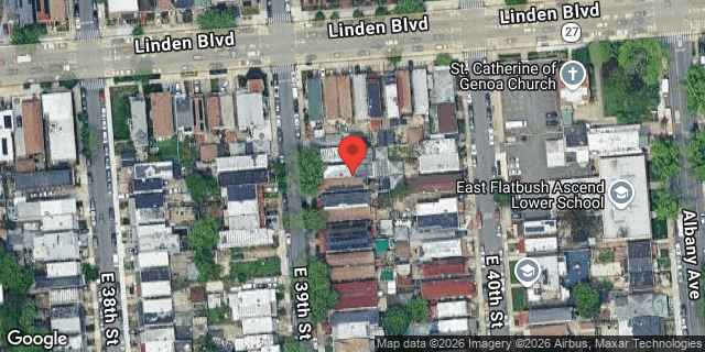 Aerial map of 189 EAST 39 STREET, Brooklyn
