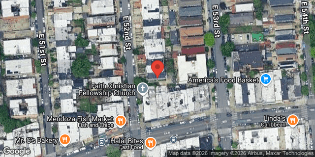 Aerial map of 335 EAST 52 STREET, Brooklyn