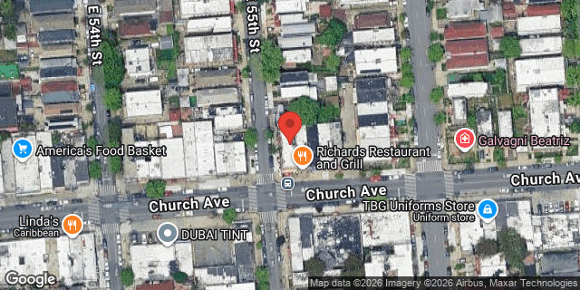 Aerial map of 5501 CHURCH AVENUE, Brooklyn