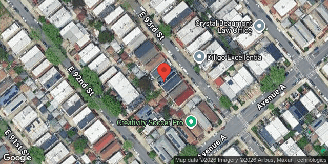 Aerial map of 586 EAST 93 STREET, Brooklyn