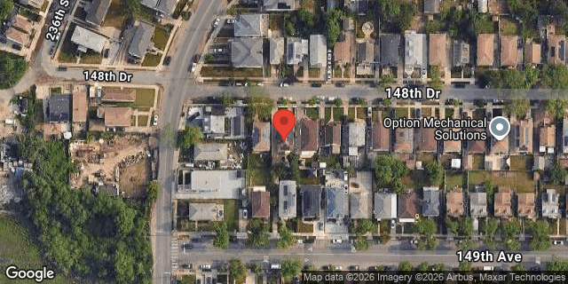 Aerial map of 238-16 148 DRIVE, Queens