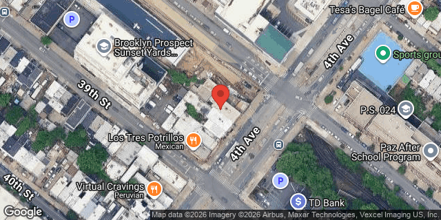 Aerial map of 992 4 AVENUE, Brooklyn