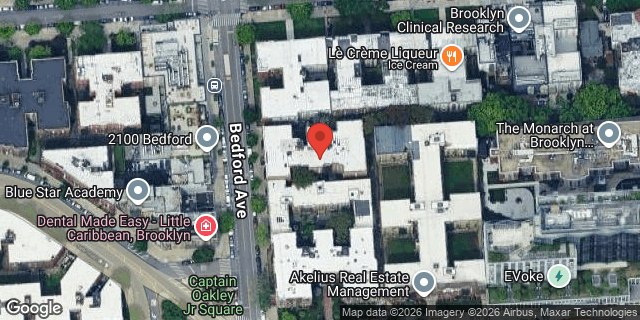 Aerial map of 2101 BEDFORD AVENUE, Brooklyn