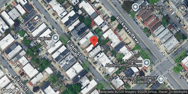 Aerial map of 641 EAST 96 STREET, Brooklyn