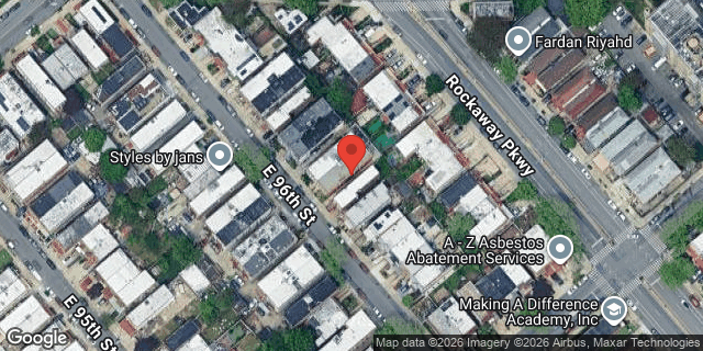 Aerial map of 639 EAST 96 STREET, Brooklyn