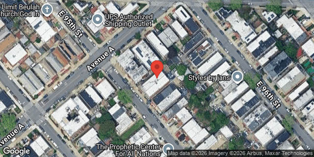 Aerial map of 609 EAST 95 STREET, Brooklyn