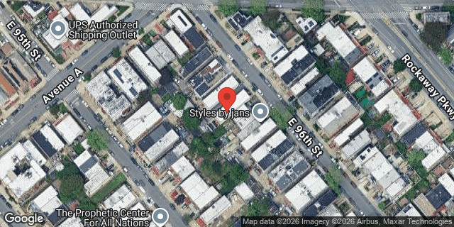 Aerial map of 618 EAST 96 STREET, Brooklyn