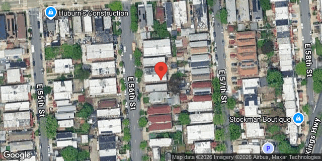 Aerial map of 147 EAST 56 STREET, Brooklyn