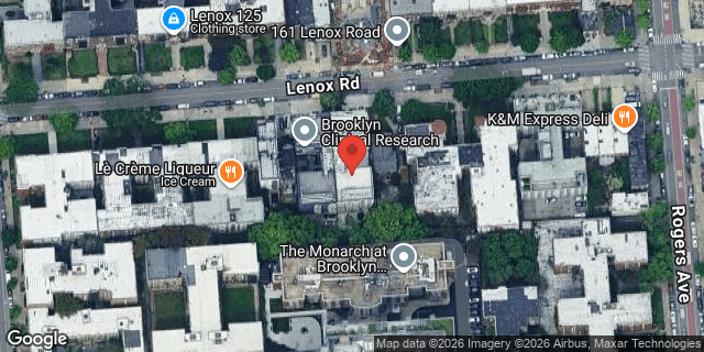 Aerial map of 154 LENOX ROAD, Brooklyn