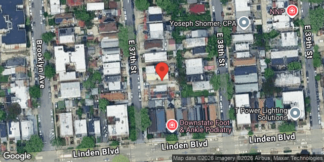 Aerial map of 153 EAST 37 STREET, Brooklyn