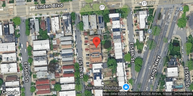 Aerial map of 95 EAST 57 STREET, Brooklyn