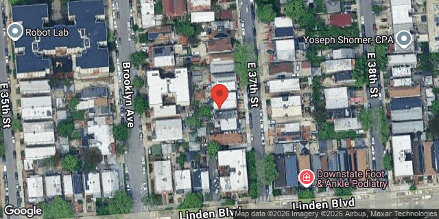Aerial map of 152 EAST 37 STREET, Brooklyn
