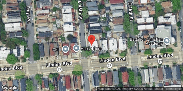 Aerial map of 627 LINDEN BOULEVARD, Brooklyn