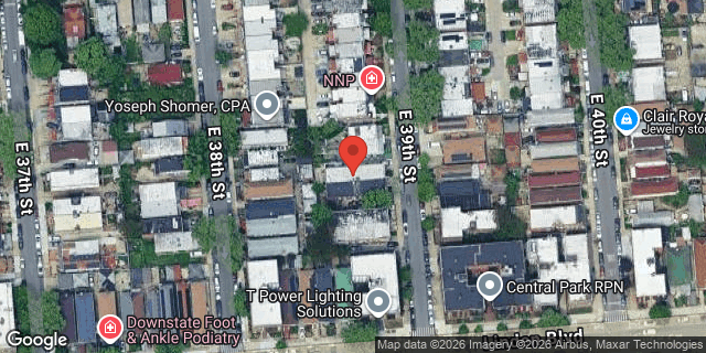 Aerial map of 152 EAST 39 STREET, Brooklyn