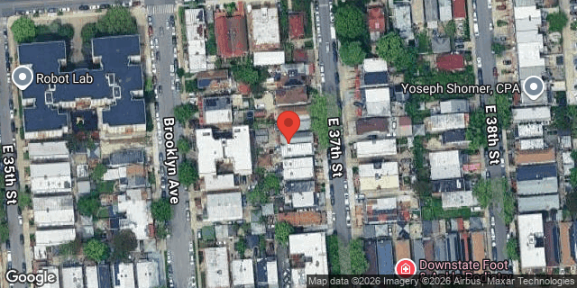 Aerial map of 142 EAST 37 STREET, Brooklyn